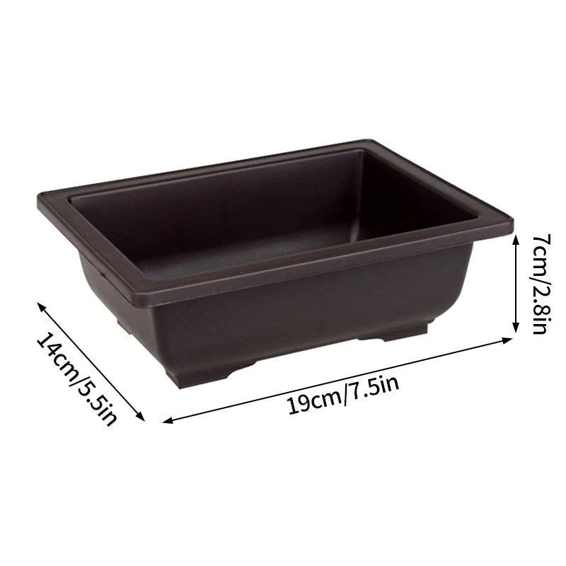 Rectangular Flowerpots Imitation Purple Clay Plants Pot Outdoor Garden Landscape Bonsai Pots for Plant Macetas Para Plantas