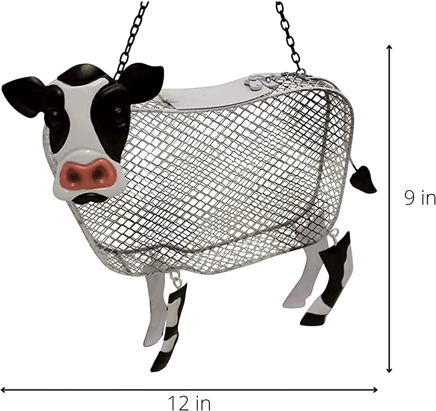 Metal Mesh Bird Feeder, Sunflower Seed Feeder, Cow