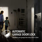 Smart Garage Door Opener - Wall Mounted - Myq Smartphone Controlled - Ultra Quiet Space Saving Direct Drive, Model RJO20, Black