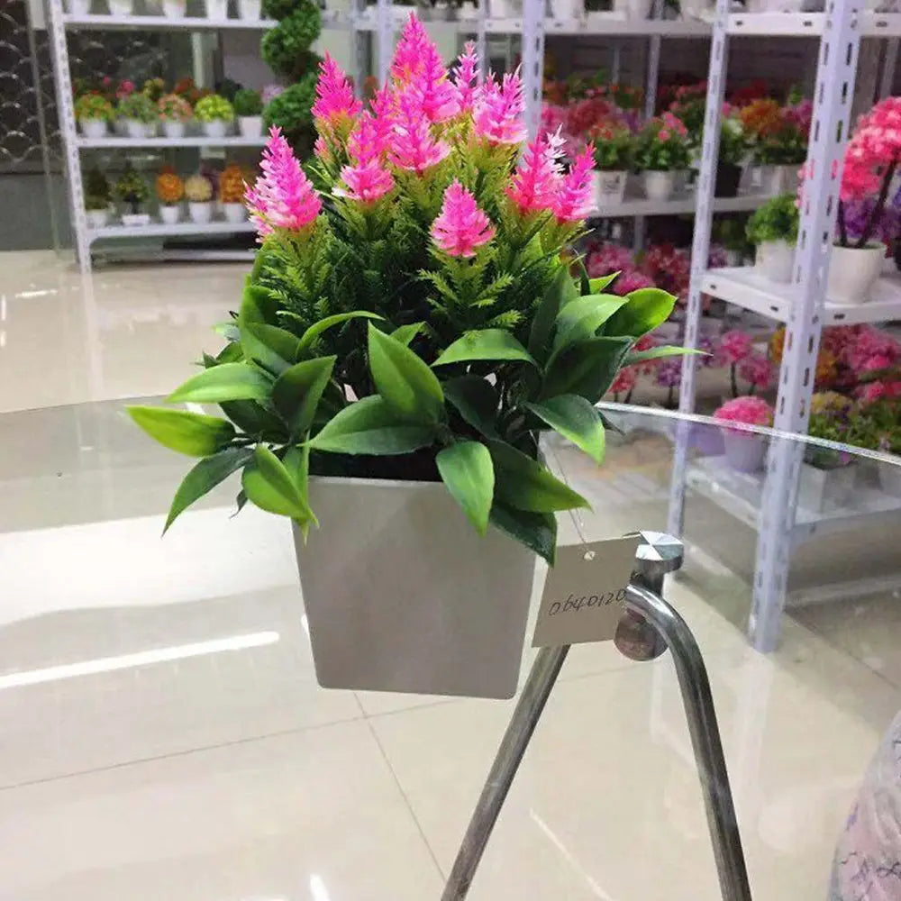 New Artificial Potted Plant with Pot Bonsai Faux Silk Flower Indoor Outdoor Home Garden Office Decoration Plants Ornements