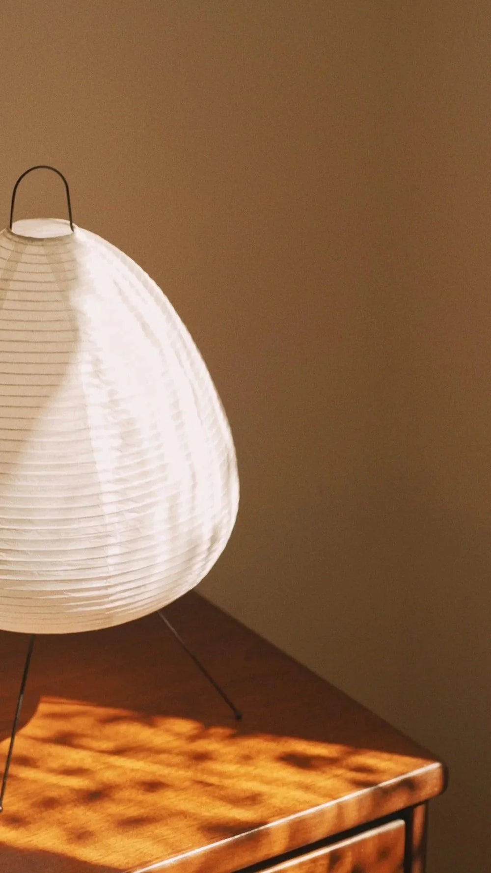 Luz Serene — Candeeiro Orgânico Em Papel De Arroz
