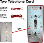 Teléfono retro de montaje en pared con timbre mecánico fuerte teléfonos vintage rojo