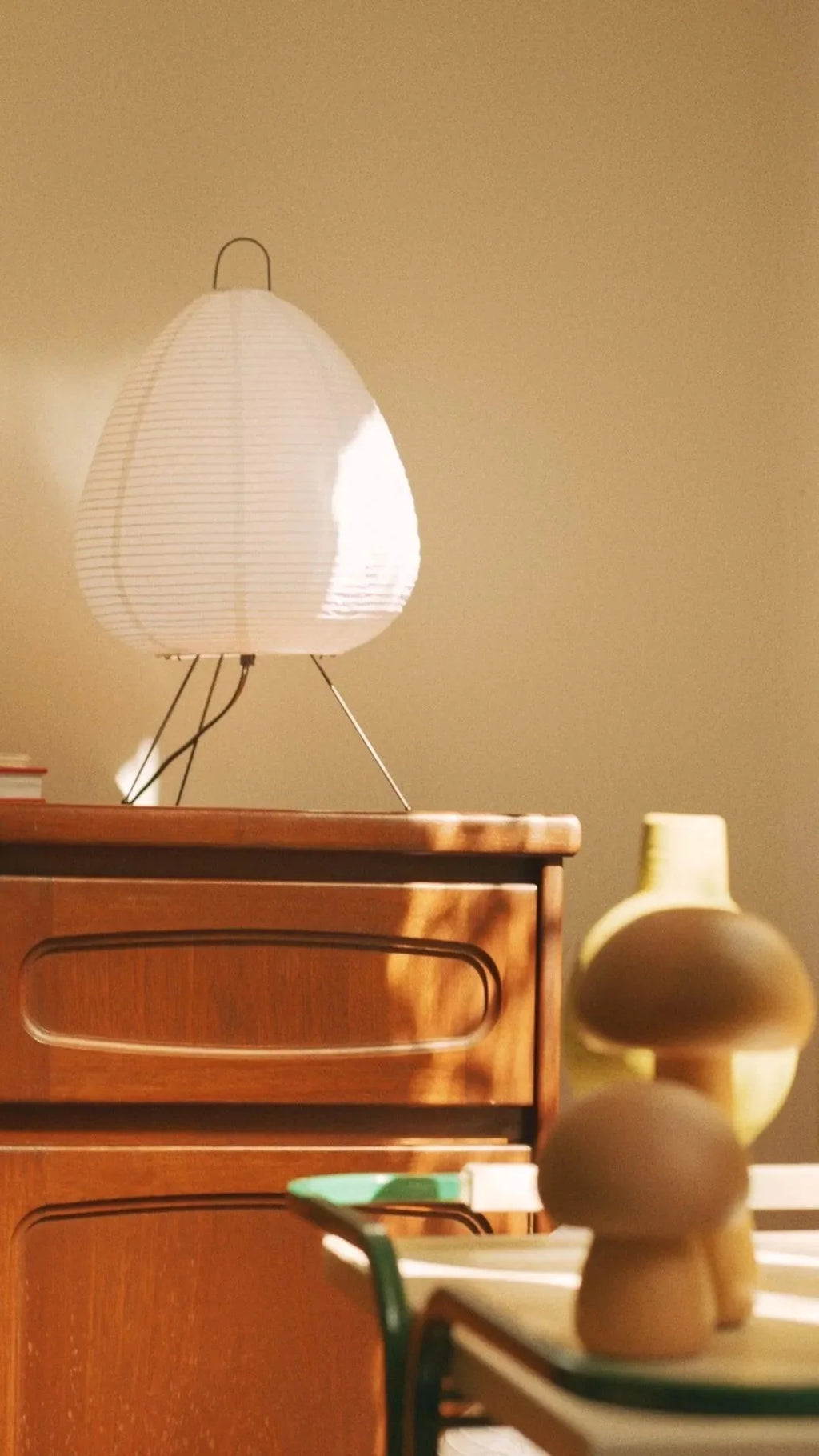 Luz Serene — Candeeiro Orgânico Em Papel De Arroz