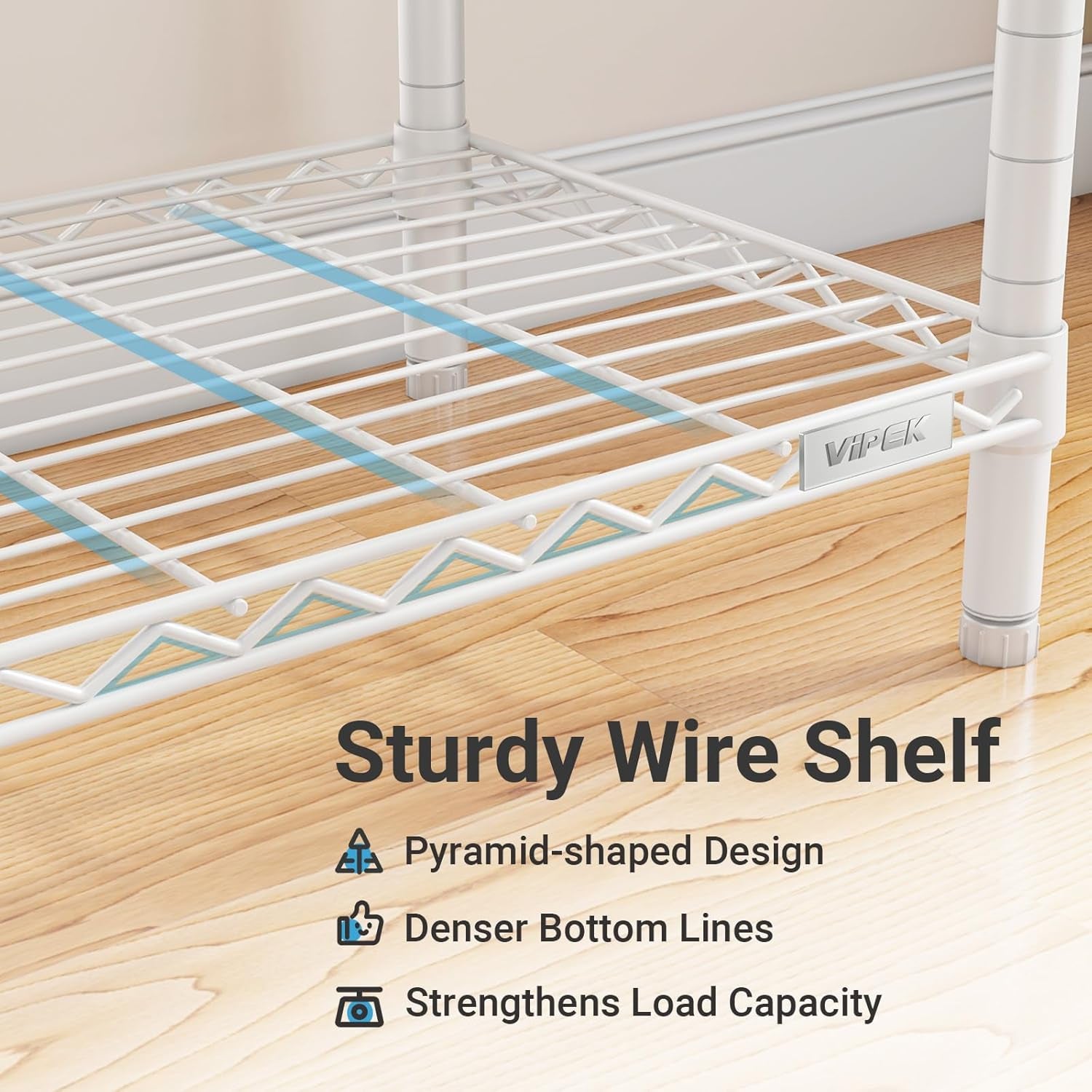 V5 Heavy Duty Clothes Rack, Freestanding Modular Closet System, White