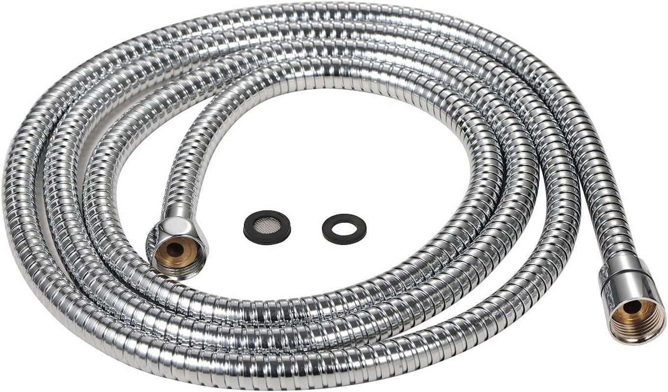 100 Inch Extra Long Shower Hose for Handheld Shower Head with Brass Fittings, 8 Feet 4 Inches Made of Stainless Steel Chrome Finish