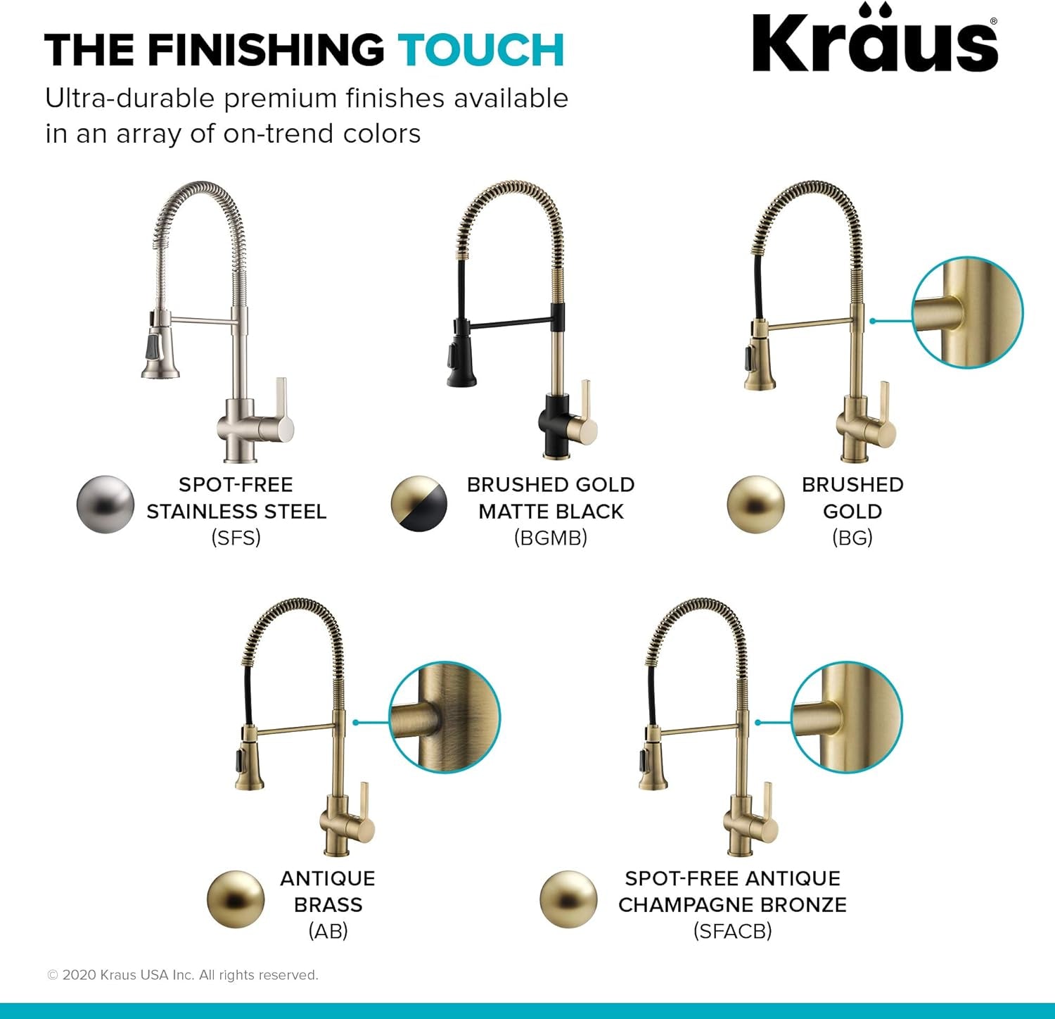 KRAUS Britt Commercial Style Kitchen Faucet in Spot Free Antique Champagne Bronze, KPF-1690SFACB