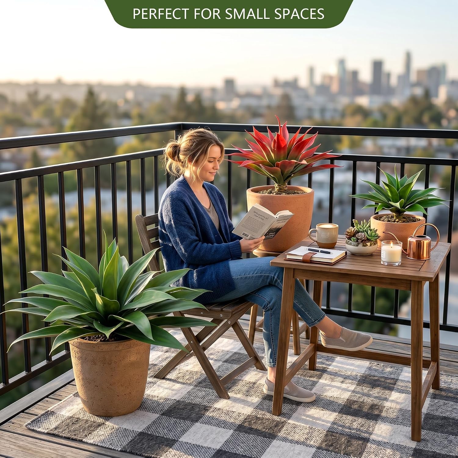28 Inch Artificial Agave Plants Outdoor Set of 2, Large Faux Succulent Plants for Indoor Home Decor, Realistic Fake Agave Greenery for Patio Porch Garden, UV Resistant Plants without Pot