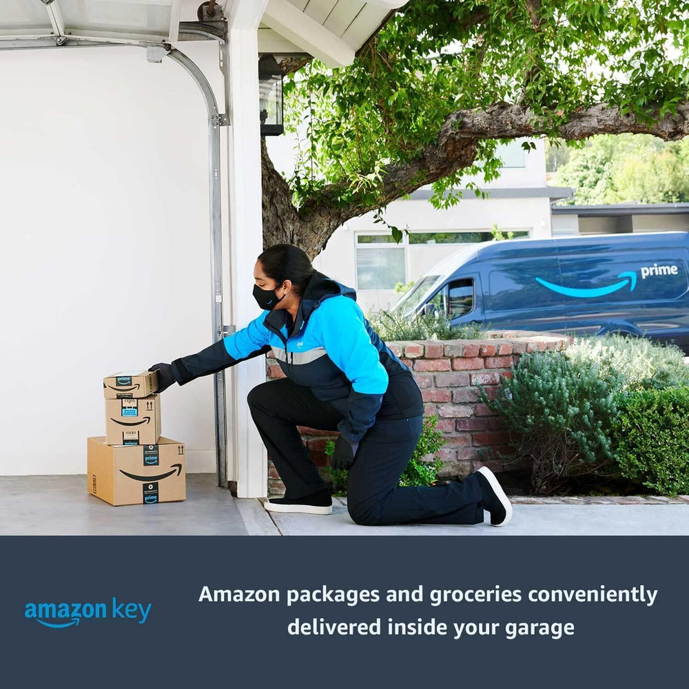 Smart Garage Door Opener - Wall Mounted - Myq Smartphone Controlled - Ultra Quiet Space Saving Direct Drive, Model RJO20, Black