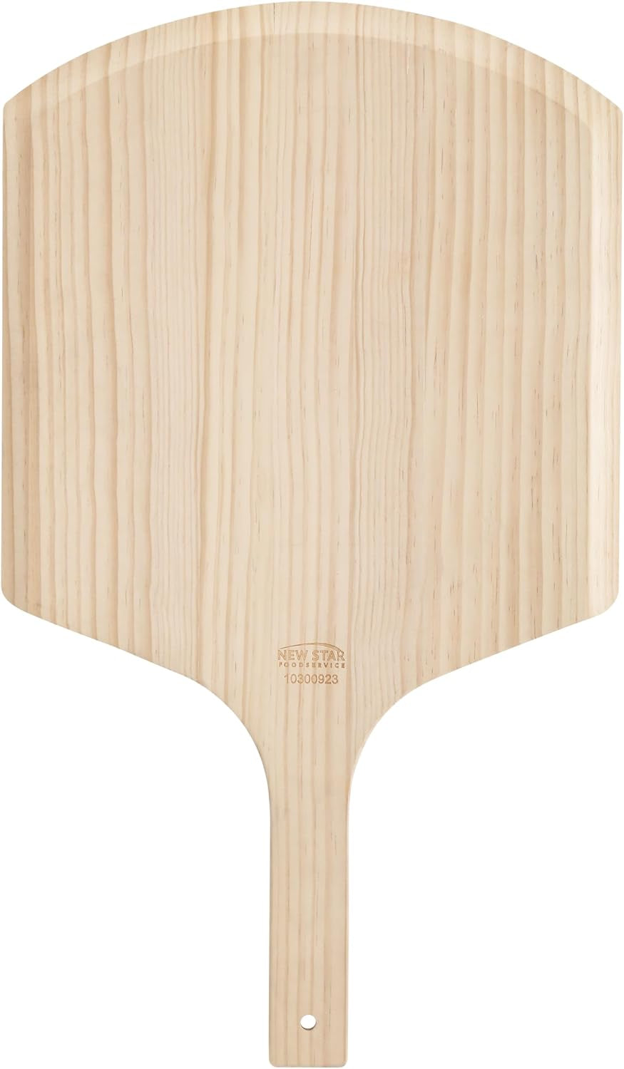 50295 Restaurant-Grade Wooden Pizza Peel, 16" L X 14" W Plate, with 8" L Wooden Handle, 24" Overall Length