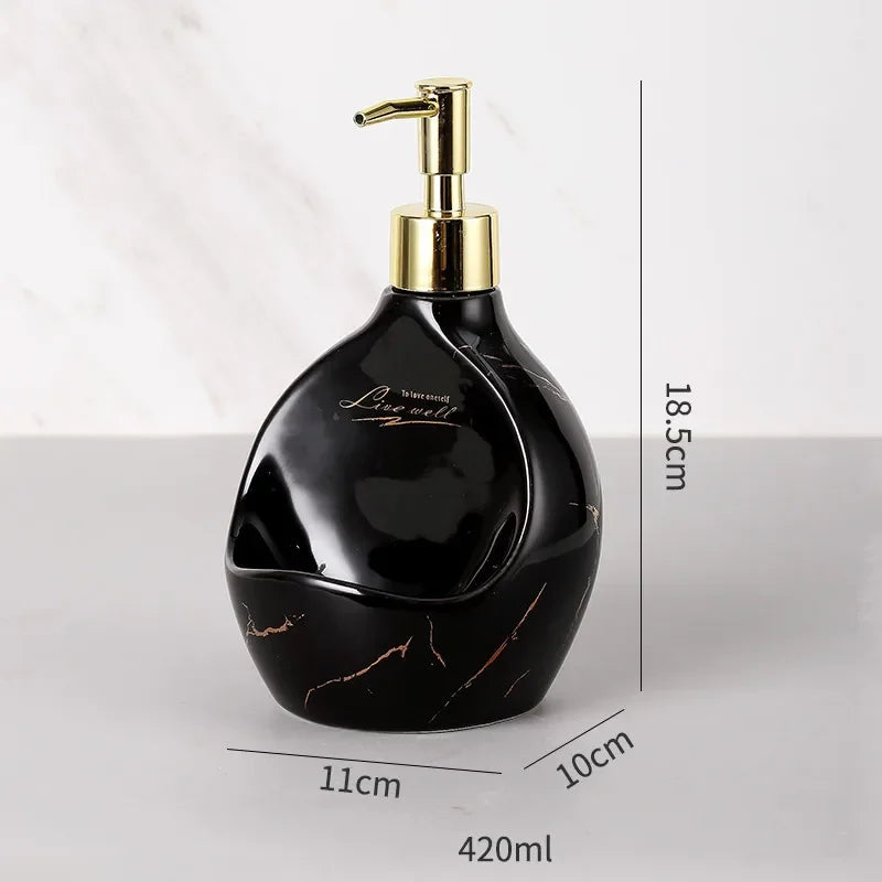 Nordic Liquid Soap Dispenser Ceramic Multifunction Soap Dish Hand Sanitzer Holder Wristband Hand Dispenser Bathroom Accessories