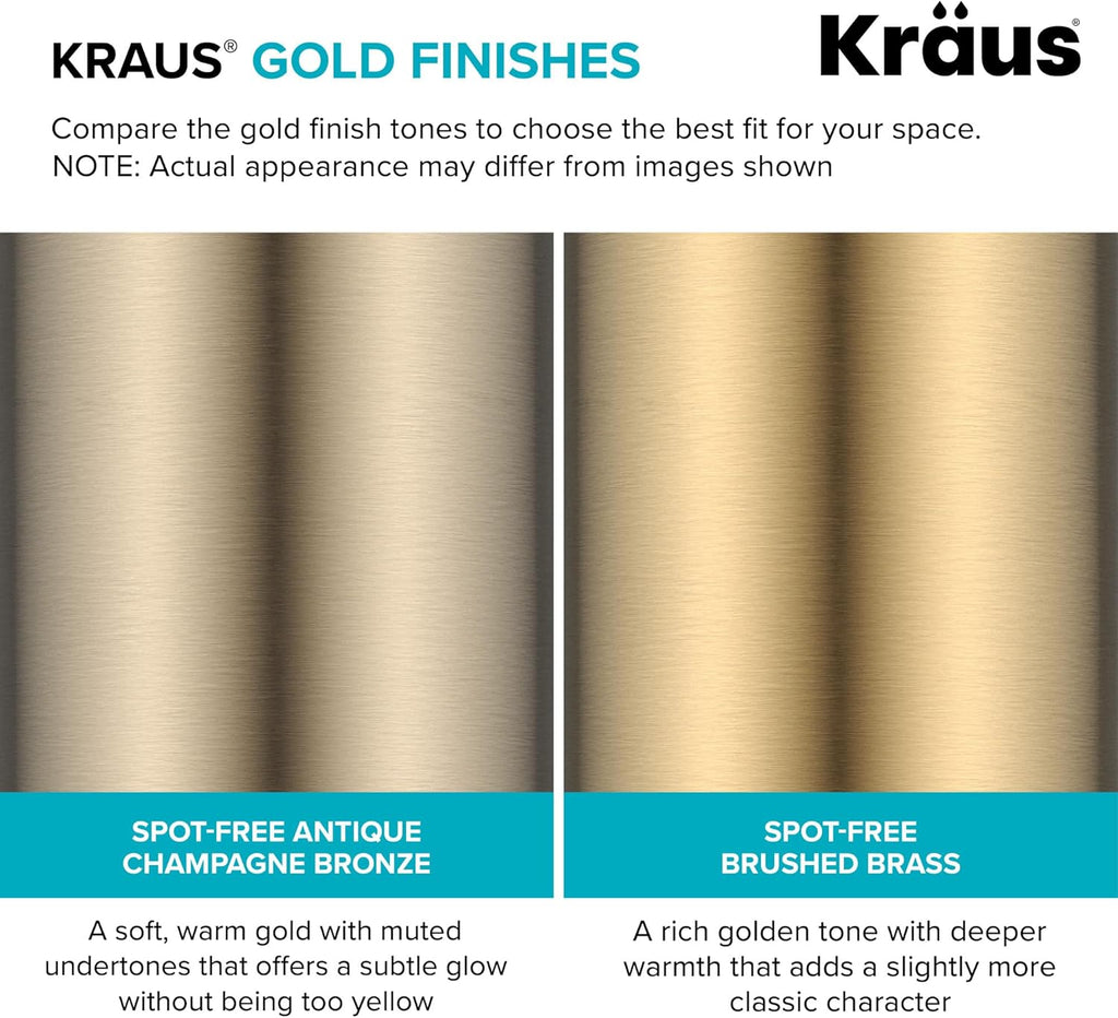 KRAUS Britt Commercial Style Kitchen Faucet in Spot Free Antique Champagne Bronze, KPF-1690SFACB