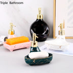 Nordic Liquid Soap Dispenser Ceramic Multifunction Soap Dish Hand Sanitzer Holder Wristband Hand Dispenser Bathroom Accessories