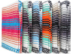 Authentic Handwoven Mexican Blanket | Yoga Blankets, Outdoor, Picnic, Beach, Camping | Equestrian Saddle | Serape 50X70 Inches - Bright Mandarin, Pack of 1