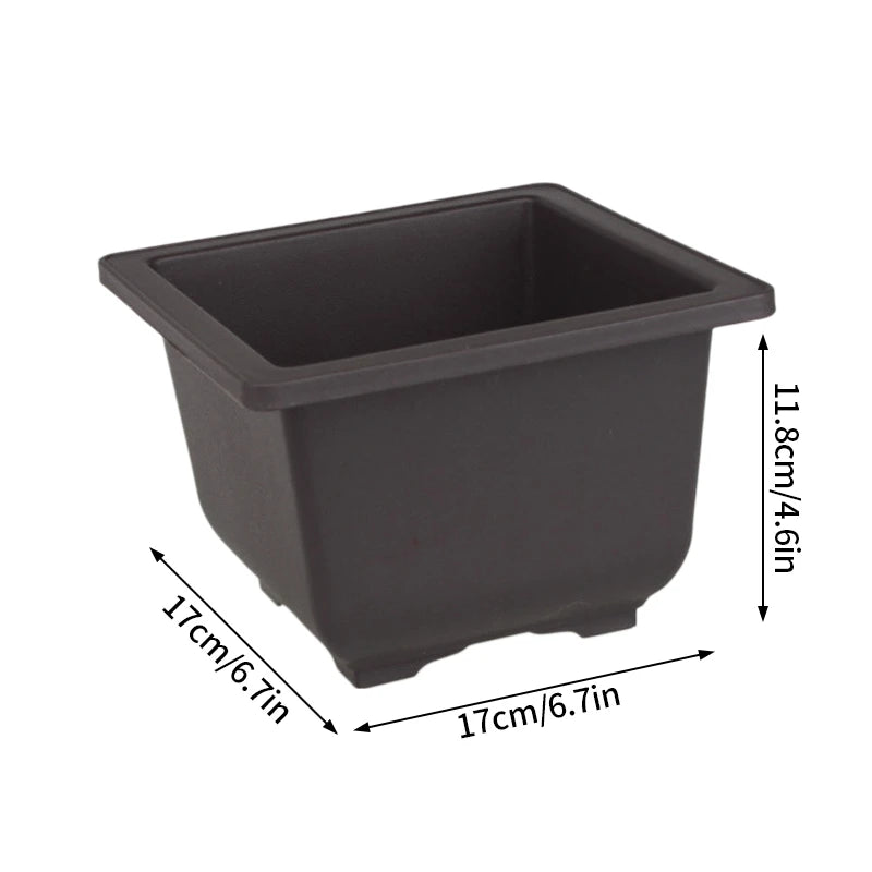 Rectangular Flowerpots Imitation Purple Clay Plants Pot Outdoor Garden Landscape Bonsai Pots for Plant Macetas Para Plantas