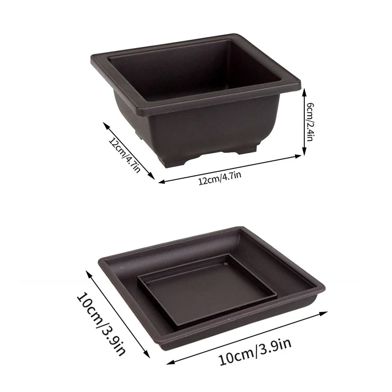 Rectangular Flowerpots Imitation Purple Clay Plants Pot Outdoor Garden Landscape Bonsai Pots for Plant Macetas Para Plantas