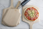 50295 Restaurant-Grade Wooden Pizza Peel, 16" L X 14" W Plate, with 8" L Wooden Handle, 24" Overall Length