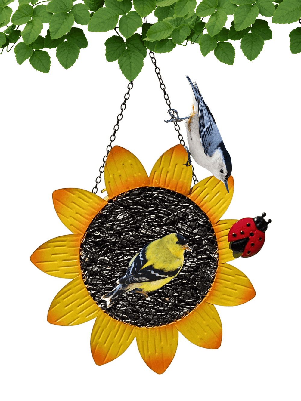 Metal Mesh Bird Feeder, Sunflower Seed Feeder, Cow
