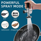Chrome Kitchen Faucet with Sprayer,Commercial Faucet