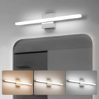 Modern Bathroom Vanity Light Fixtures, Chrome Wall Lamp above Mirror