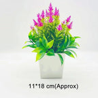 New Artificial Potted Plant with Pot Bonsai Faux Silk Flower Indoor Outdoor Home Garden Office Decoration Plants Ornements