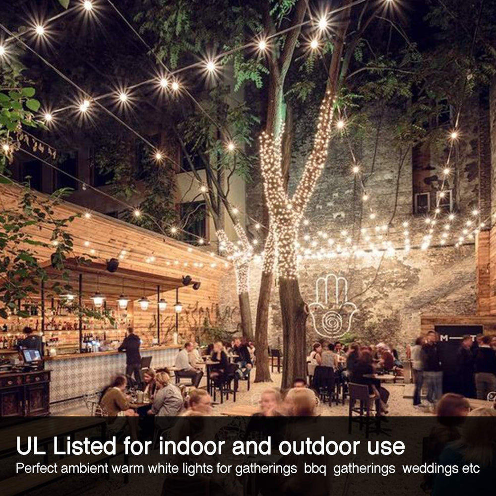 29FT Outdoor String Lights, G40 Globe LED Dimmable Patio Lights