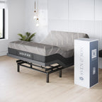 Sven & Son Harmony Adjustable Bed Base, Head and Foot Lift, Massage, Under-Bed Lights, USB, Gel Memory, Zero Gravity Smart Frame - Queen + 10 Inch Memory Foam Matt (Firm)