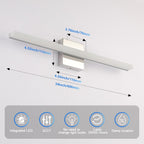Modern Bathroom Vanity Light Fixtures, Chrome Wall Lamp above Mirror