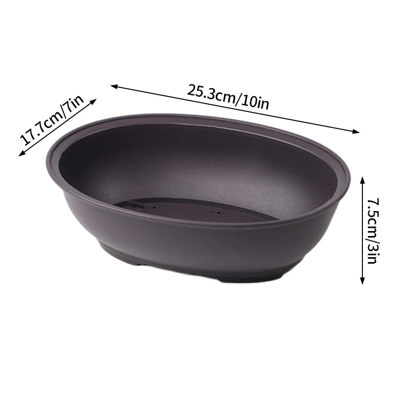 Rectangular Flowerpots Imitation Purple Clay Plants Pot Outdoor Garden Landscape Bonsai Pots for Plant Macetas Para Plantas