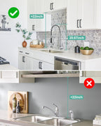 Chrome Kitchen Faucet with Sprayer,Commercial Faucet