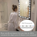 LED Vanity Mirror Lights with RF Remote, Dimmable Hollywood Style 13Ft(4M), Bathroom Waterproof, for Full Body Mirror, Makeup Mirror, Vanity Mirror, Bathroom Mirror(Mirror Not Include)