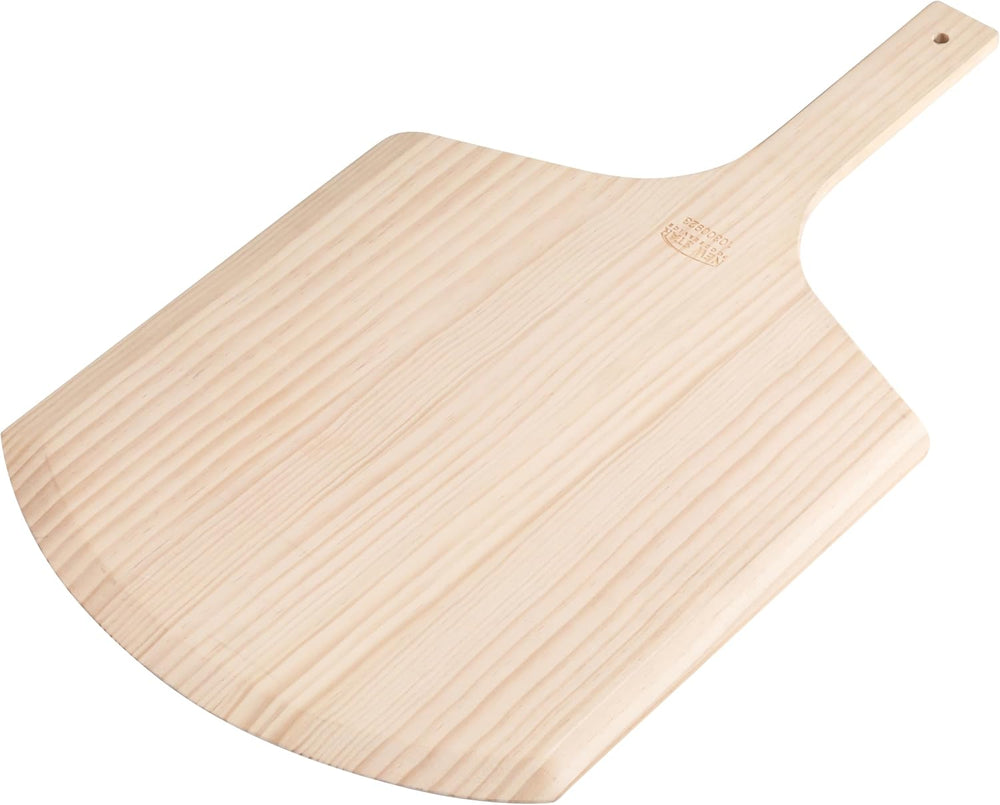 50295 Restaurant-Grade Wooden Pizza Peel, 16" L X 14" W Plate, with 8" L Wooden Handle, 24" Overall Length
