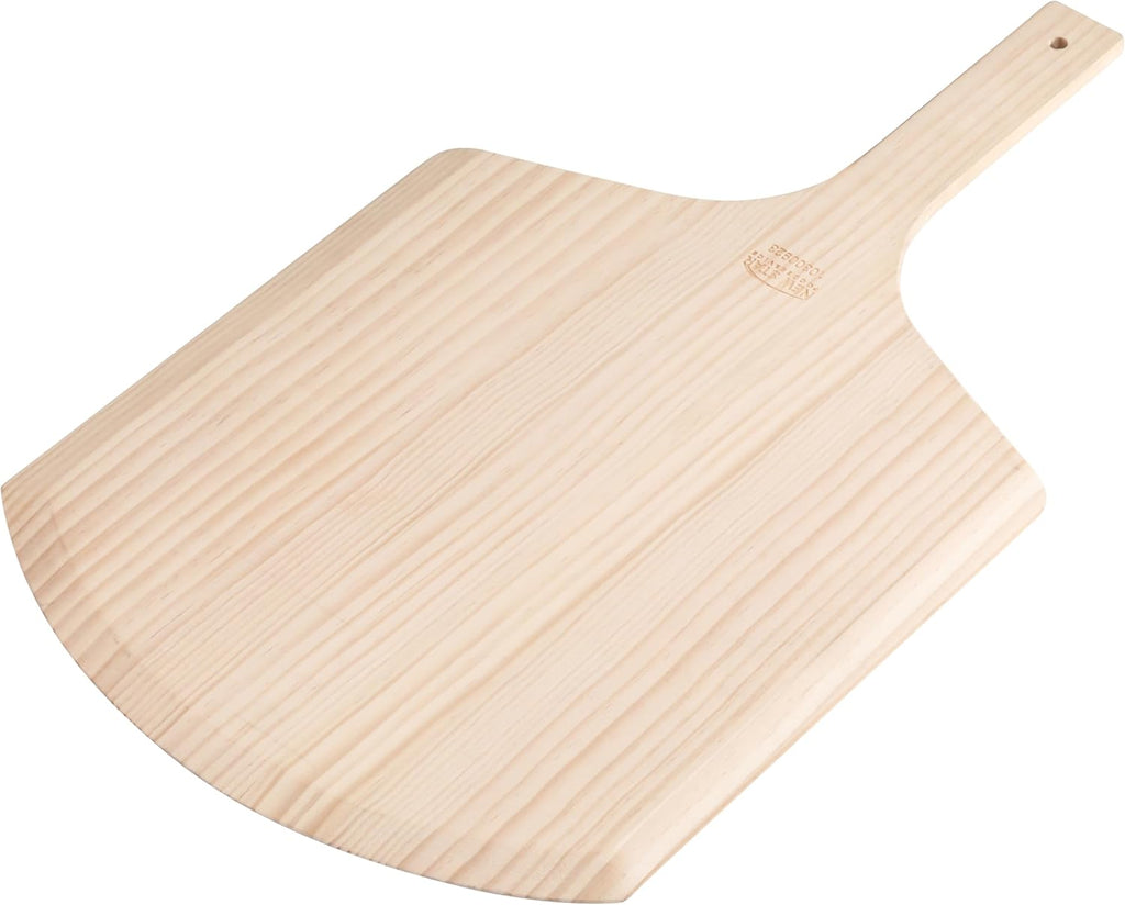 50295 Restaurant-Grade Wooden Pizza Peel, 16" L X 14" W Plate, with 8" L Wooden Handle, 24" Overall Length