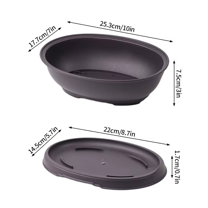 Rectangular Flowerpots Imitation Purple Clay Plants Pot Outdoor Garden Landscape Bonsai Pots for Plant Macetas Para Plantas