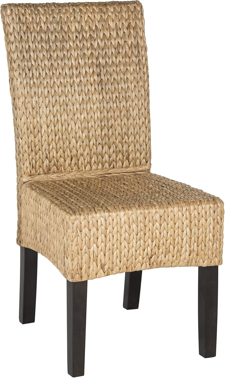 Safavieh Home Collection Luz Natural Wicker Dining Chair (Set of 2), 18"