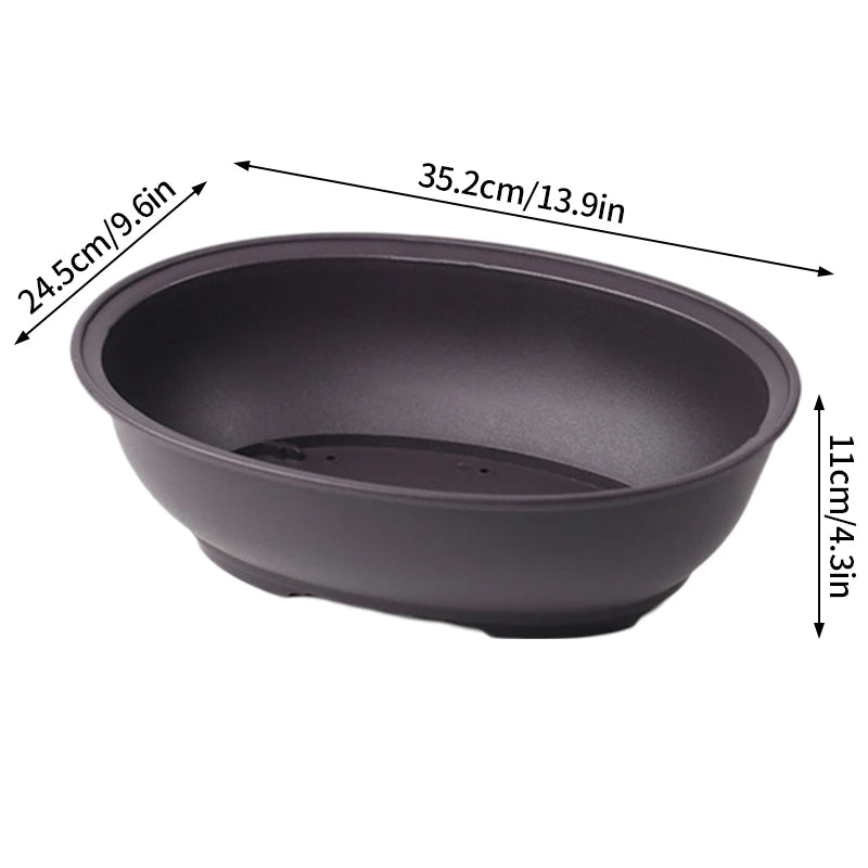 Rectangular Flowerpots Imitation Purple Clay Plants Pot Outdoor Garden Landscape Bonsai Pots for Plant Macetas Para Plantas