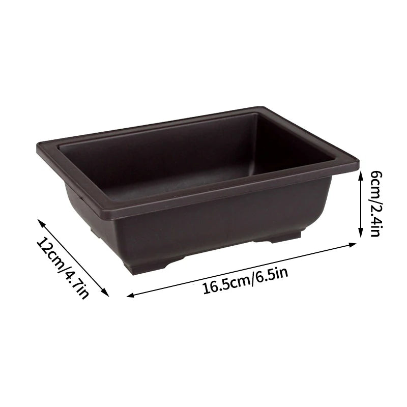 Rectangular Flowerpots Imitation Purple Clay Plants Pot Outdoor Garden Landscape Bonsai Pots for Plant Macetas Para Plantas