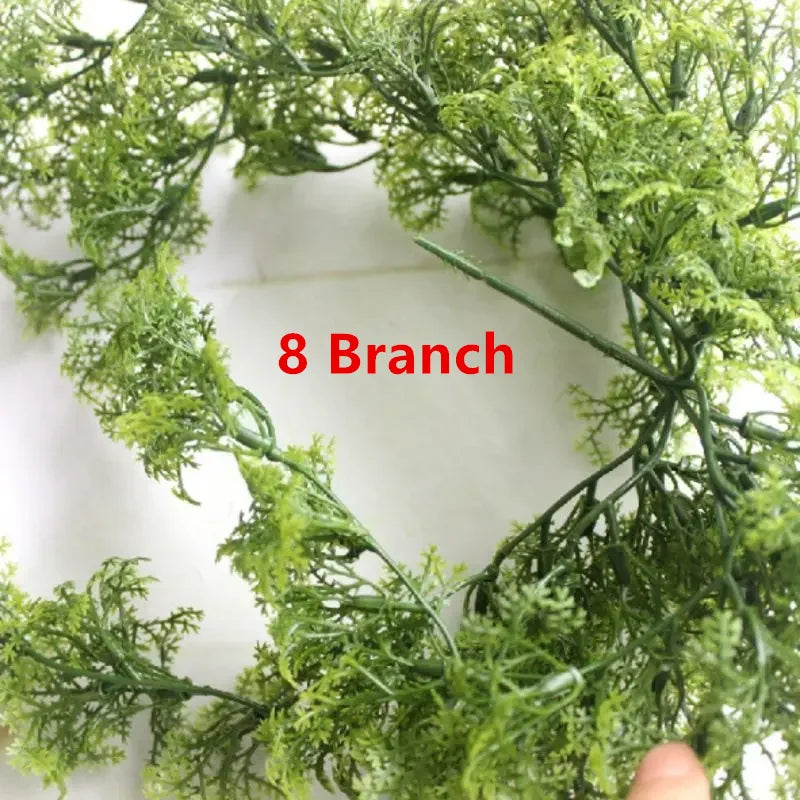 8 - 10 Branch Plastic Artificial Moss Plant Hanging Grass Wedding Home Decor