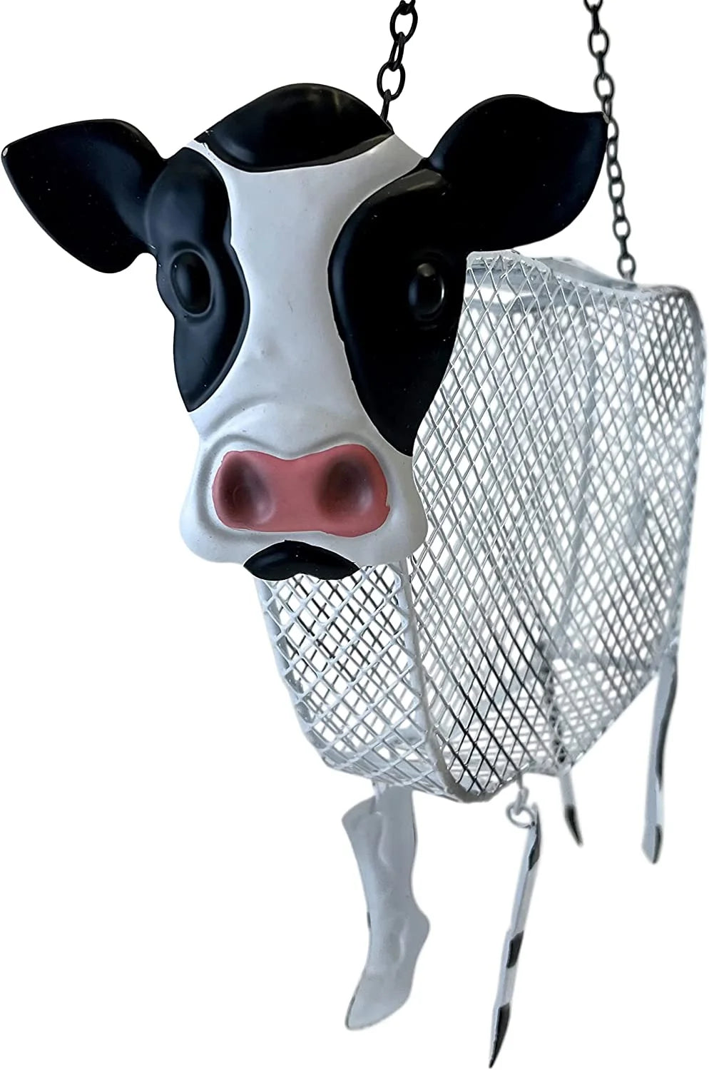 Metal Mesh Bird Feeder, Sunflower Seed Feeder, Cow