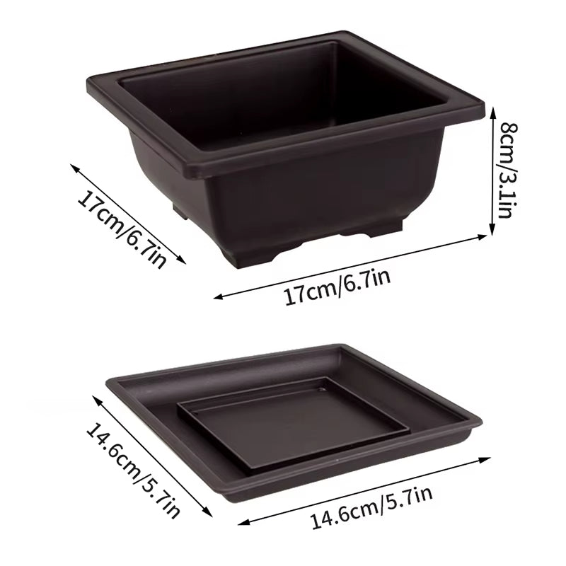 Rectangular Flowerpots Imitation Purple Clay Plants Pot Outdoor Garden Landscape Bonsai Pots for Plant Macetas Para Plantas