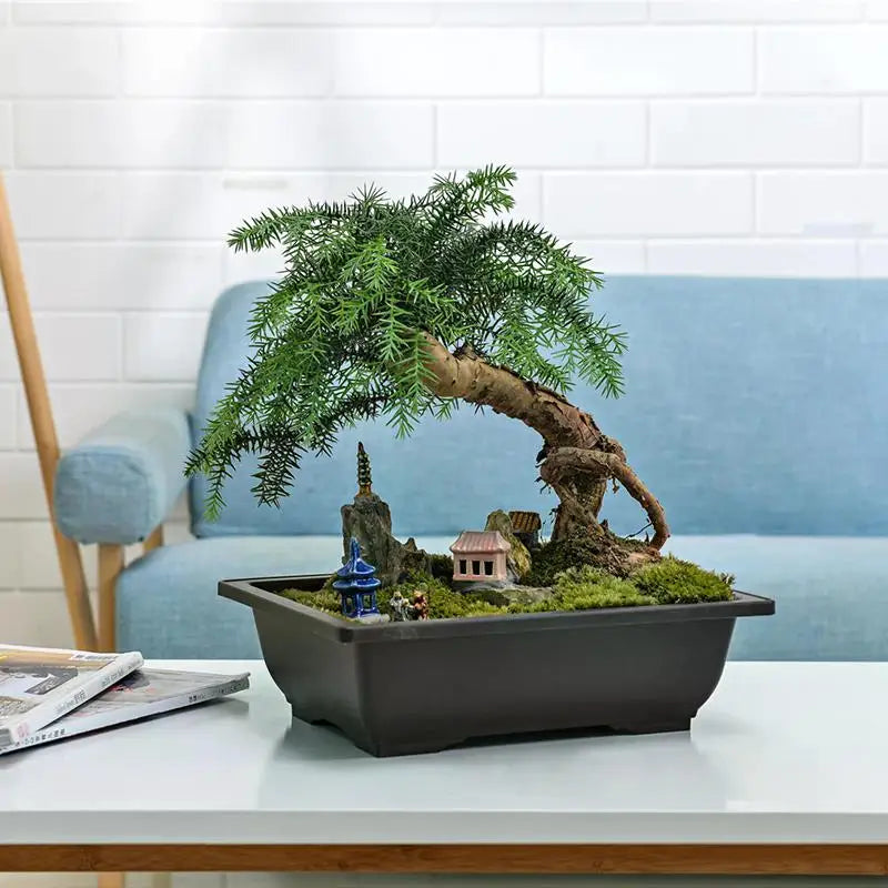 Rectangular Flowerpots Imitation Purple Clay Plants Pot Outdoor Garden Landscape Bonsai Pots for Plant Macetas Para Plantas