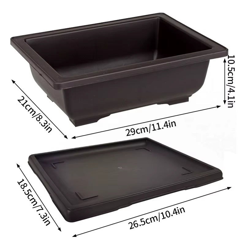 Rectangular Flowerpots Imitation Purple Clay Plants Pot Outdoor Garden Landscape Bonsai Pots for Plant Macetas Para Plantas